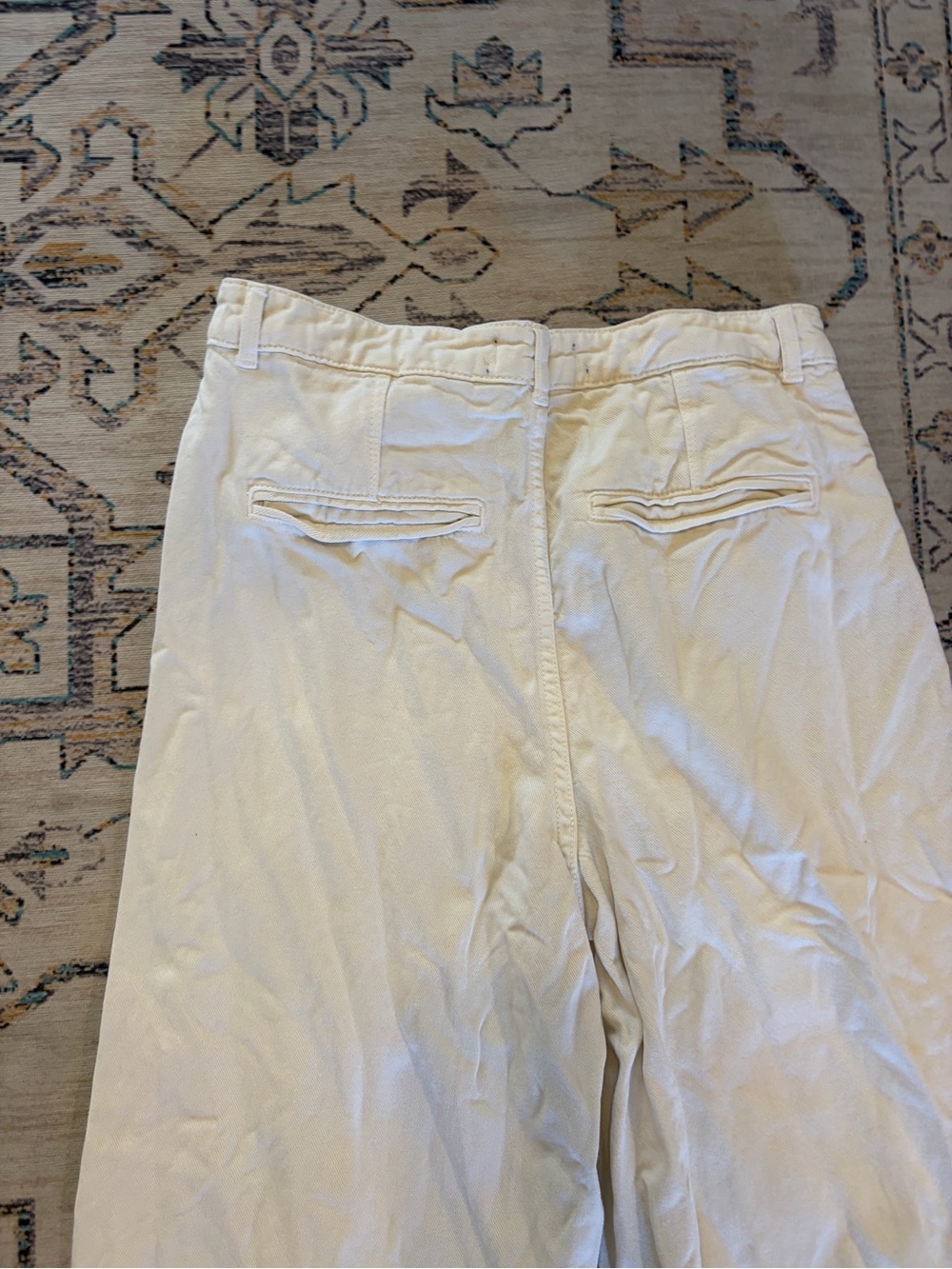ZARA THE 80s COLLECTION High Rise Tapered Leg White Jeans size 8 - Picture 7 of 10
